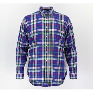 Polo Ralph Lauren Shirt Mens Big 4X Multicolor Plaid Button Down Long Sleeve